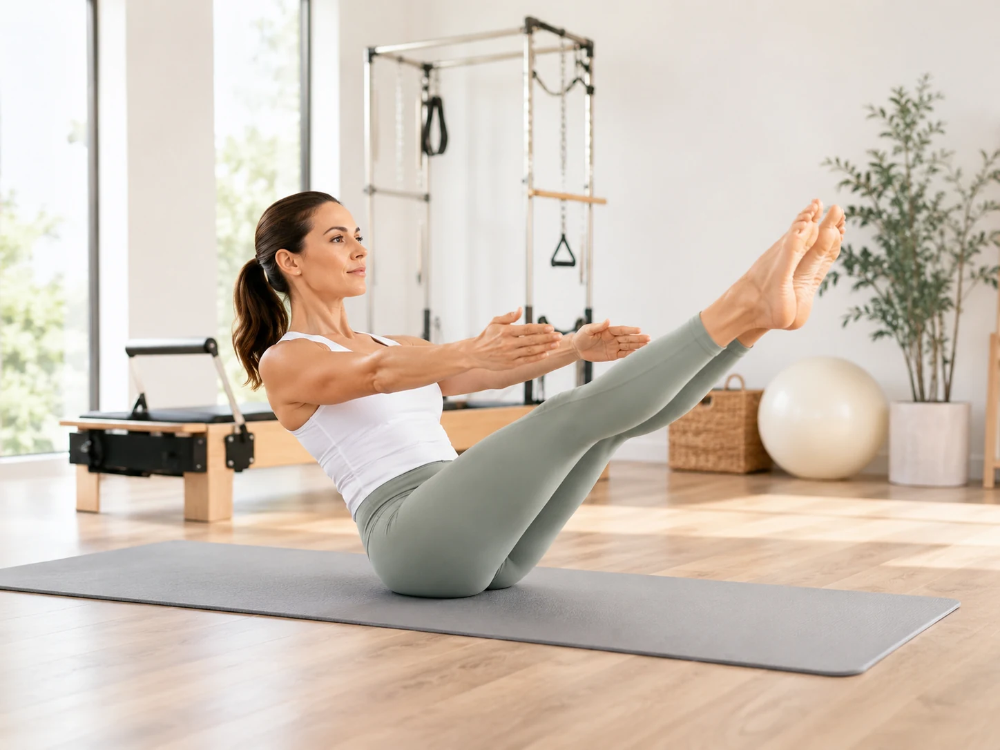 Exercício de pilates terapêutico
